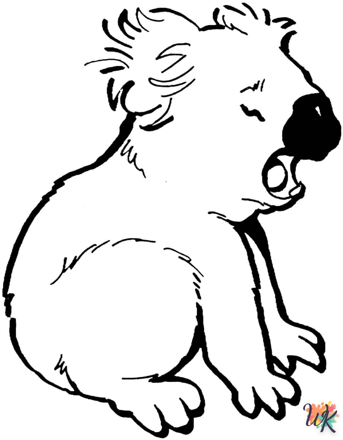 coloriage Koala  pour enfant de 3 ans