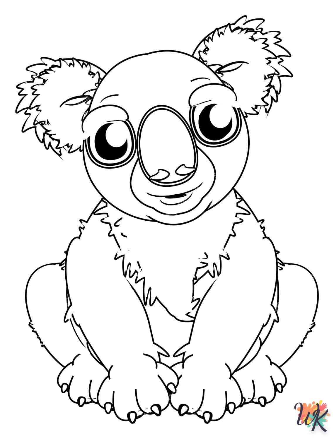 coloriage Koala  pour lutter contre le stress