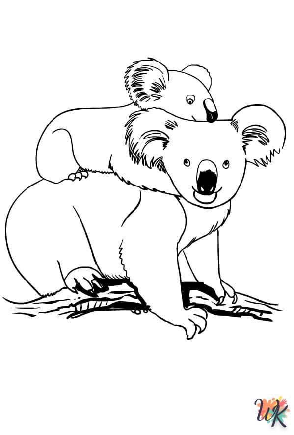 coloriage Koala  pour enfant de à imprimer