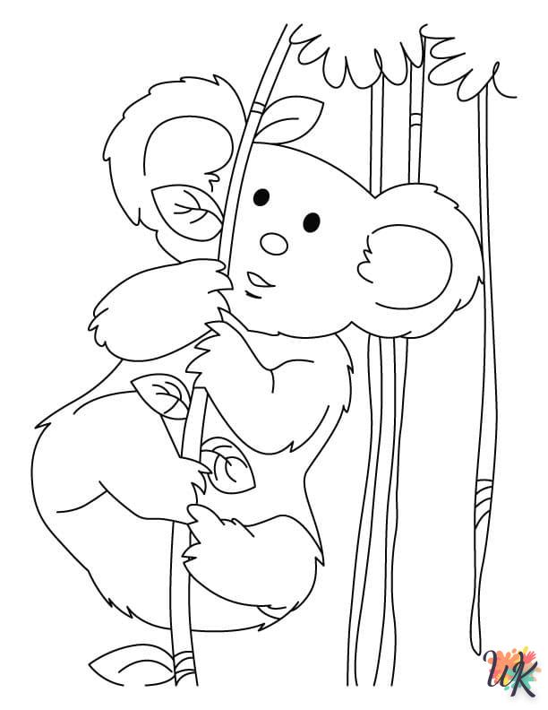 coloriage Koala  enfant à imprimer pdf