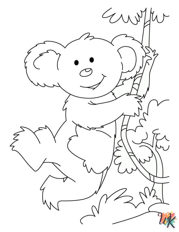 coloriage Koala  en ligne à imprimer