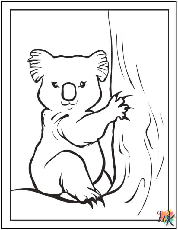 coloriage Koala  et decoupage