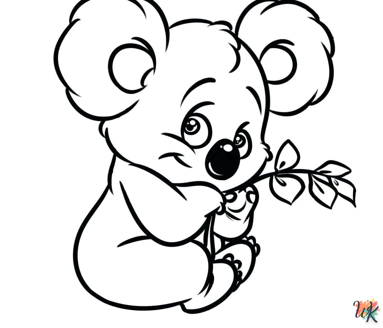 coloriage Koala  gratuit pour enfants