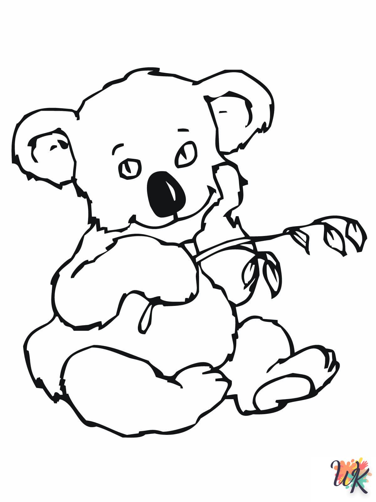 coloriage Koala  a imprimer gratuit