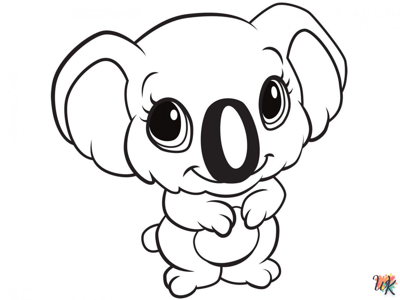 coloriage Koala  licorne en ligne gratuit à imprimer