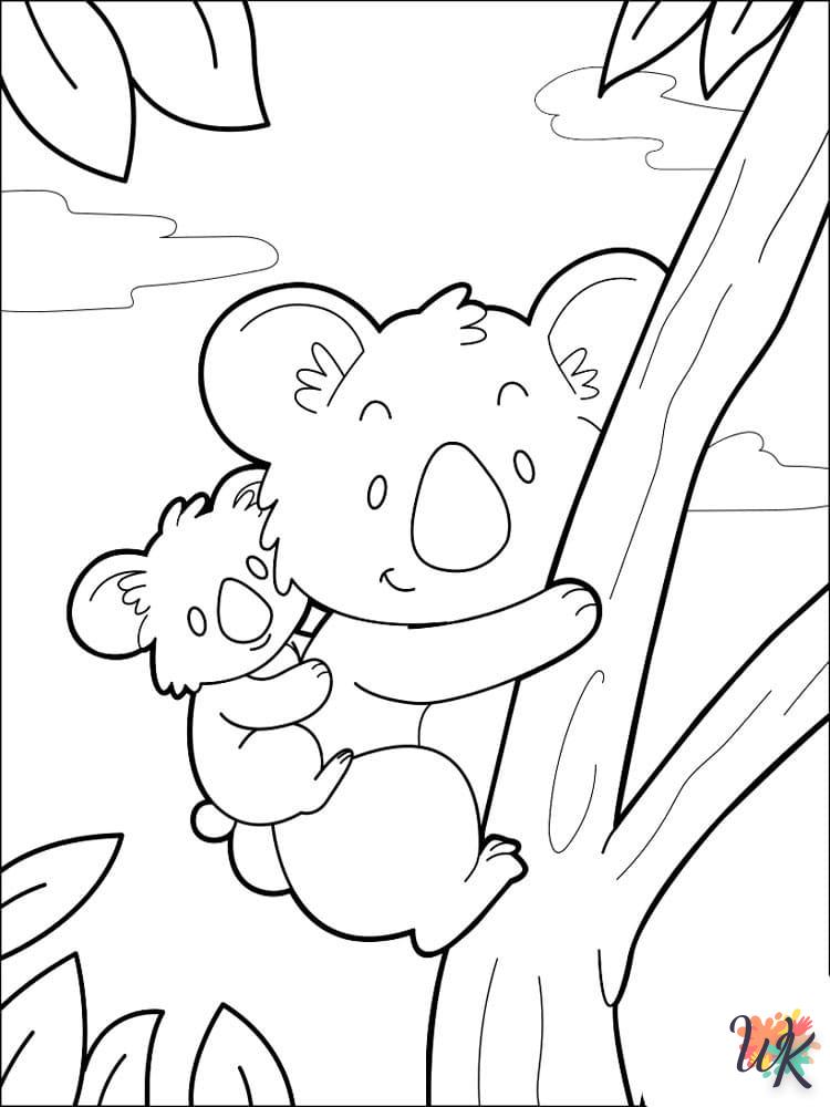 coloriage Koala  à imprimer gratuitement