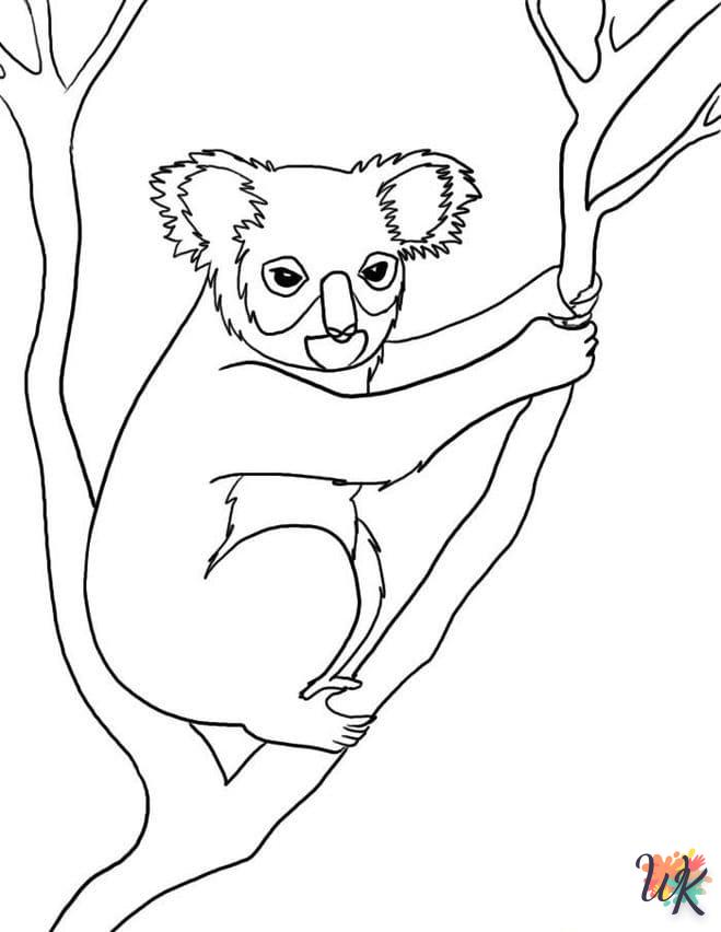 télécharger coloriage Koala  gratuit