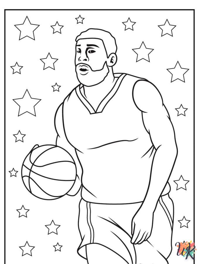 coloriage NBA  à imprimer pour enfant de 6 ans