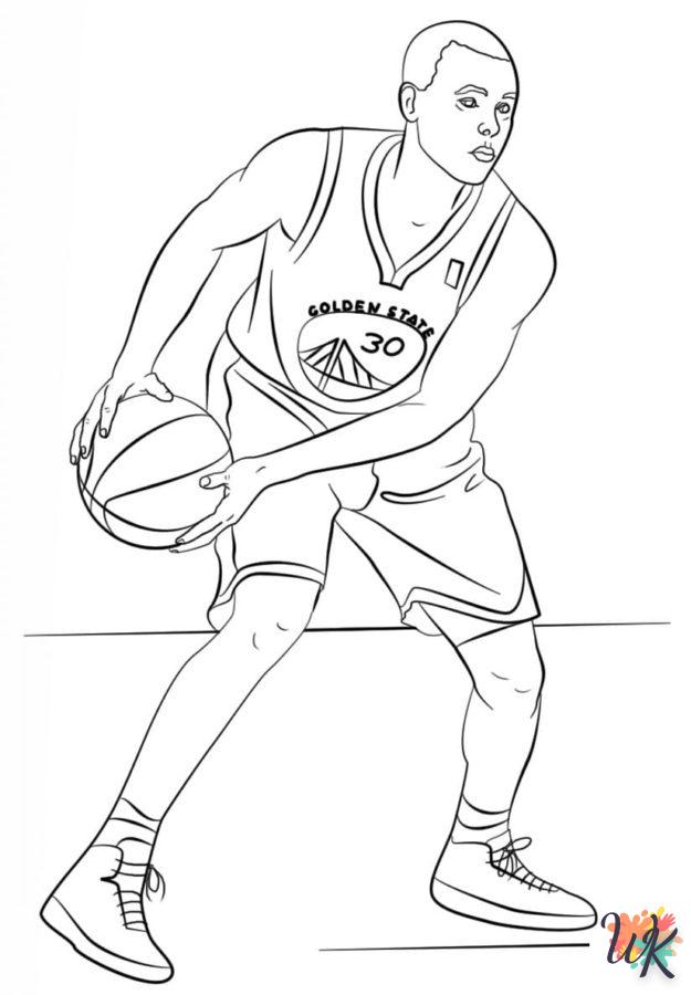 coloriage NBA  pour enfant a imprimer