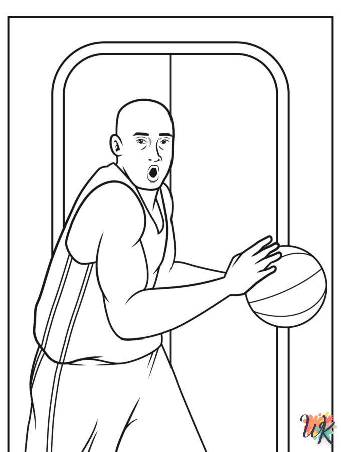 coloriage NBA  à imprimer pour enfant de 4 ans