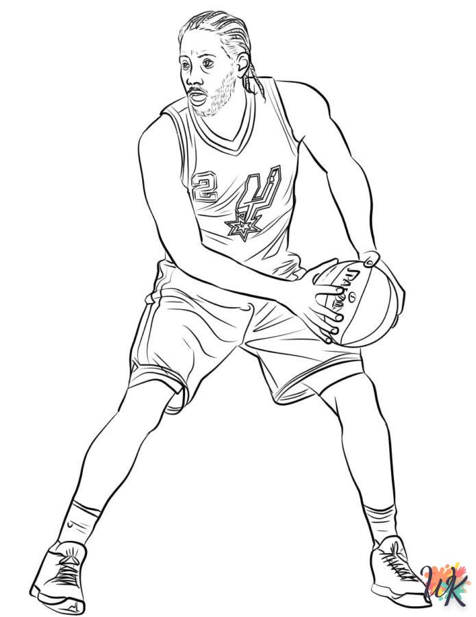 coloriage NBA  pour enfant de à imprimer