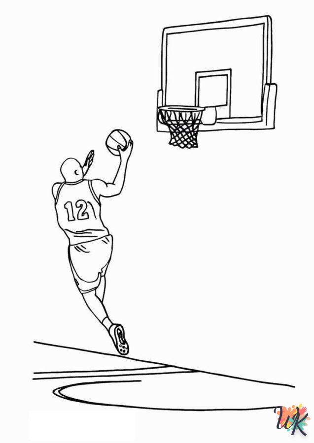 coloriage NBA  pour enfants a imprimer