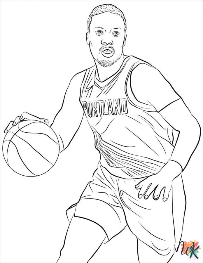 coloriage NBA  pour primaire