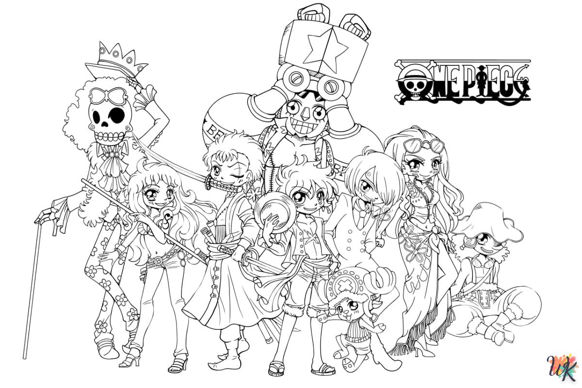 coloriage One Piece  et découpage à imprimer