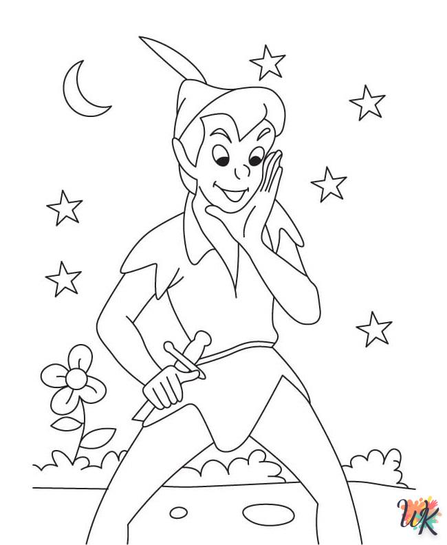coloriage Peter Pan  automne en ligne gratuit à imprimer