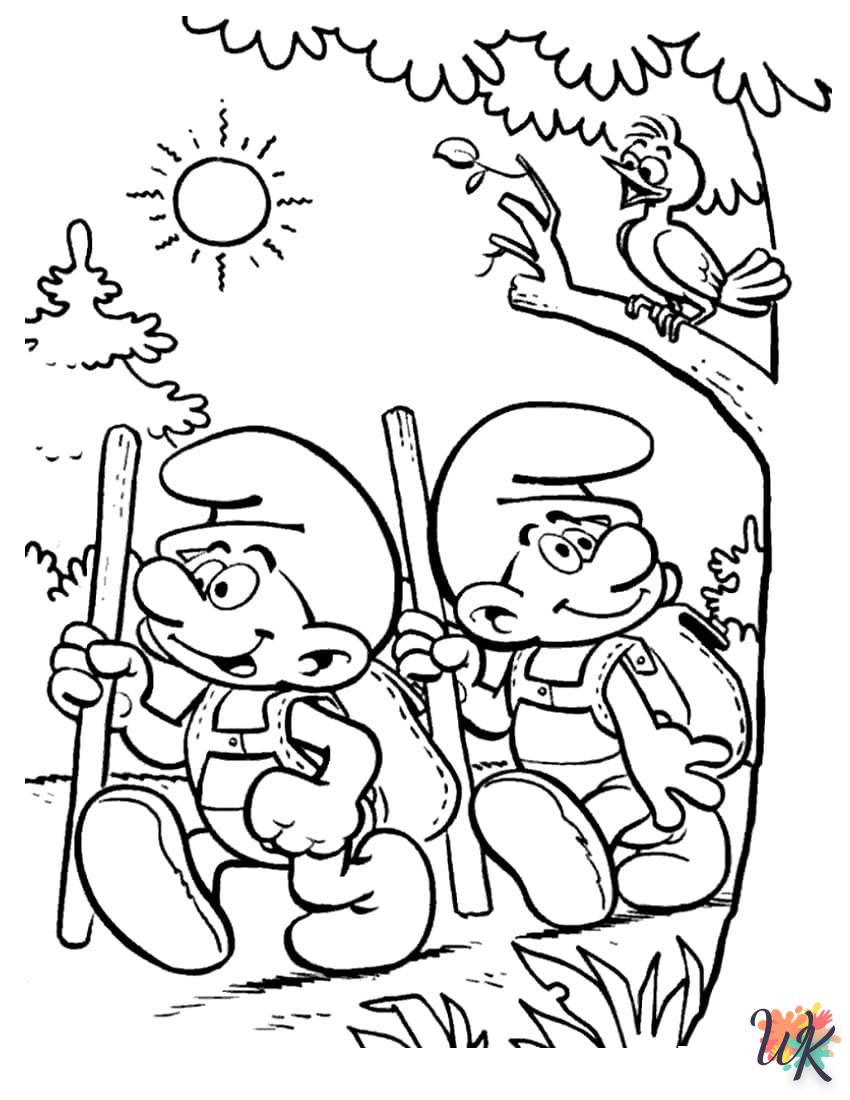 coloriage Schtroumpf  pour enfant de à imprimer