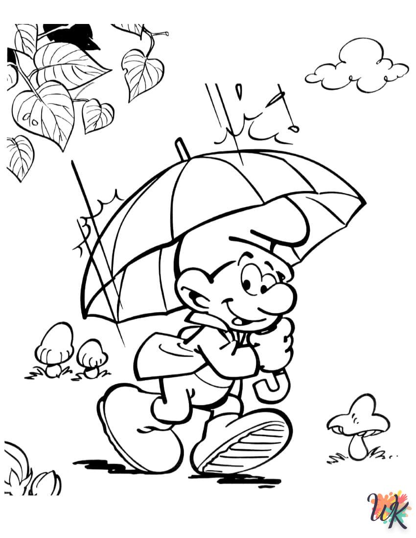 image pour coloriage Schtroumpf  enfant