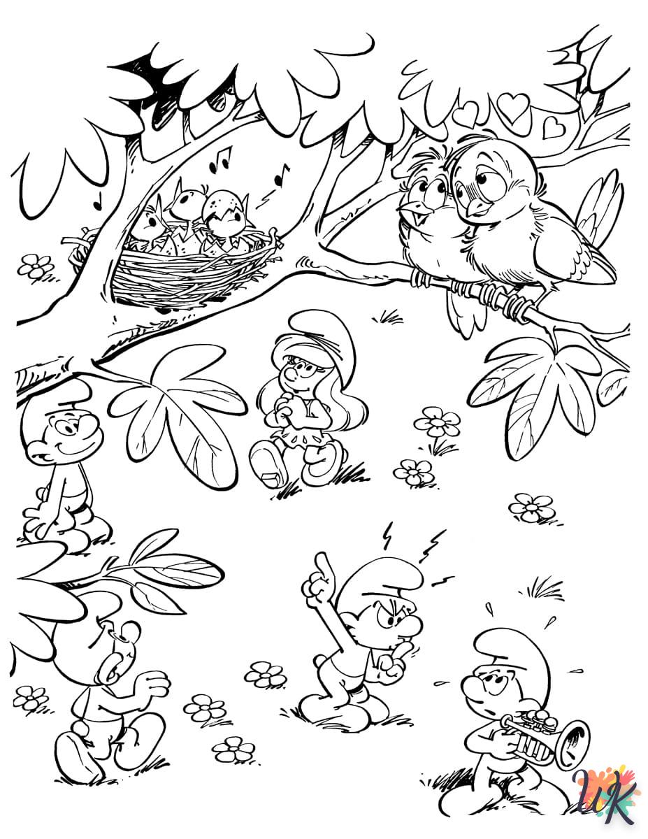 coloriage Schtroumpf  pour enfant de 5 ans