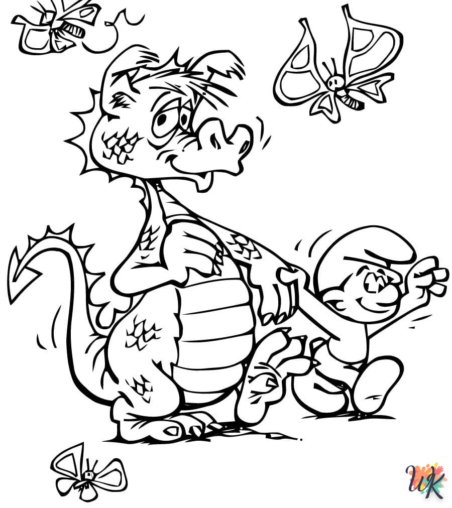 coloriage Schtroumpf  en ligne maternelle