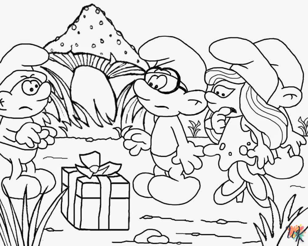 coloriage Schtroumpf  pour enfant de 4 ans