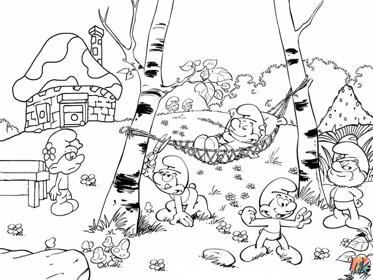 coloriage Schtroumpf  de pour enfants