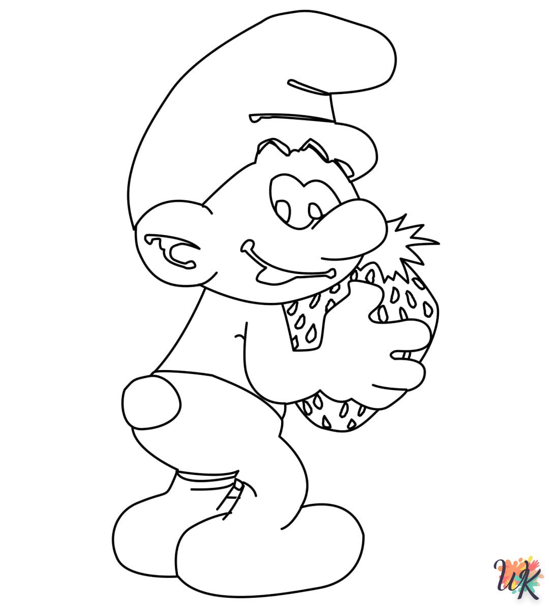 coloriage Schtroumpf  pour enfant de 2 ans