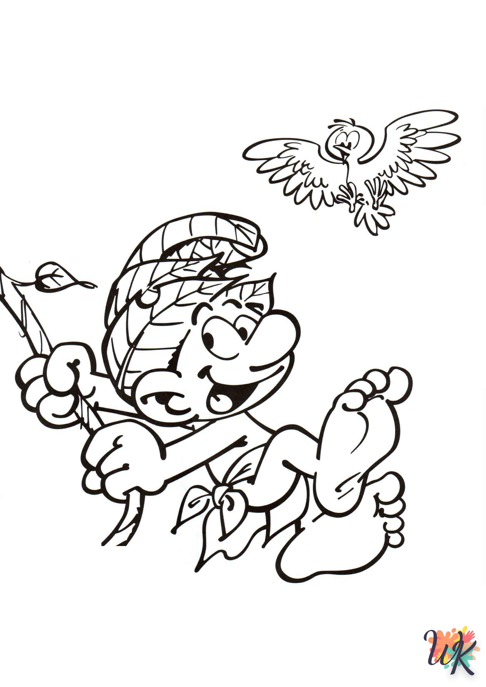 coloriage Schtroumpf  enfant à imprimer pdf