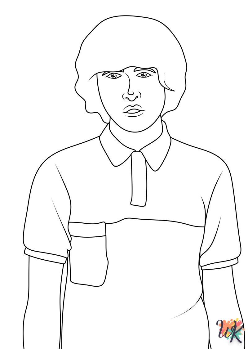 coloriage Stranger Things  pour enfants a imprimer