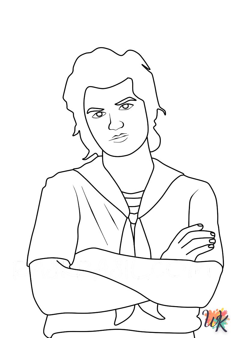 coloriage Stranger Things  enfant à imprimer