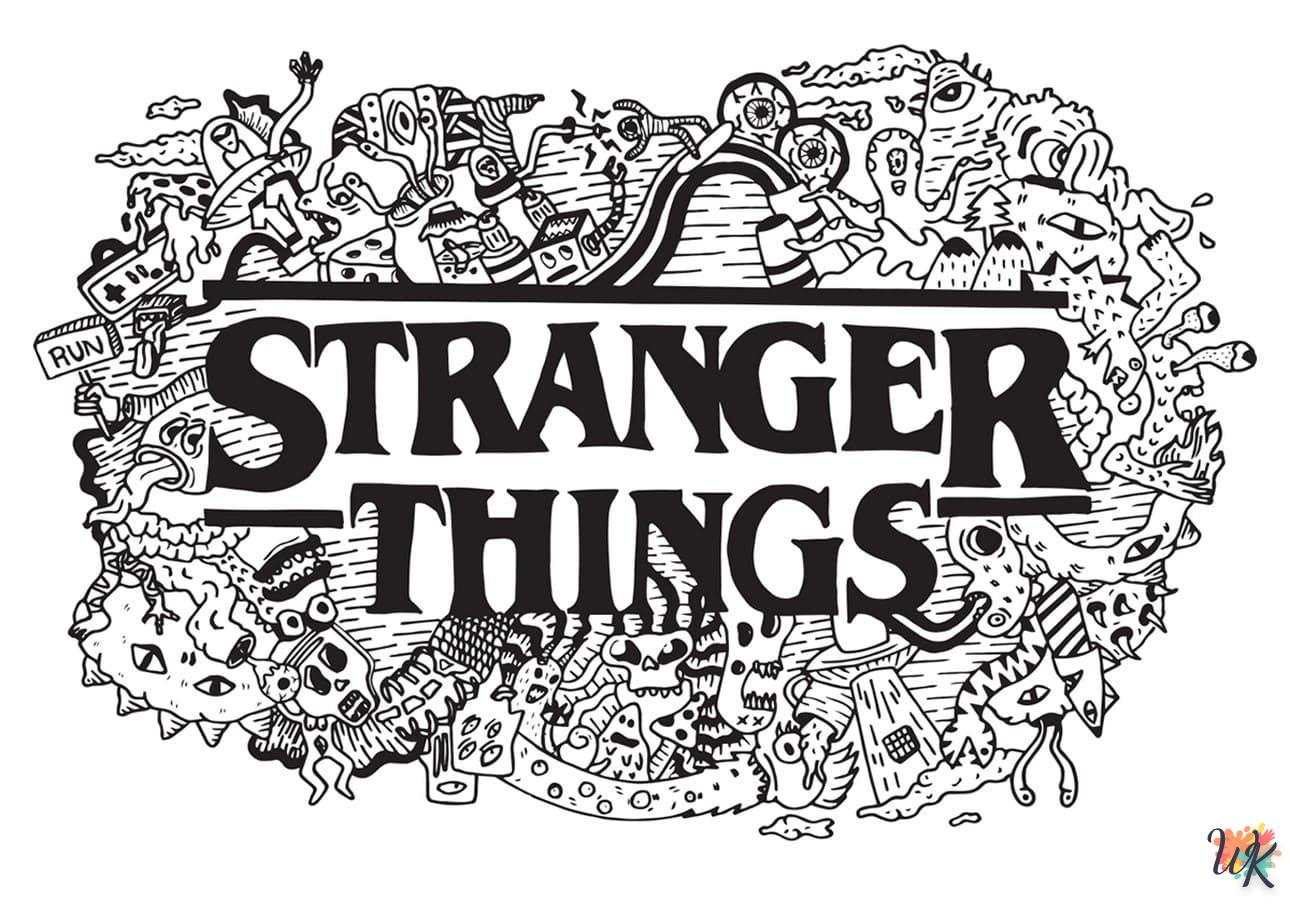 coloriage Stranger Things  enfant à imprimer