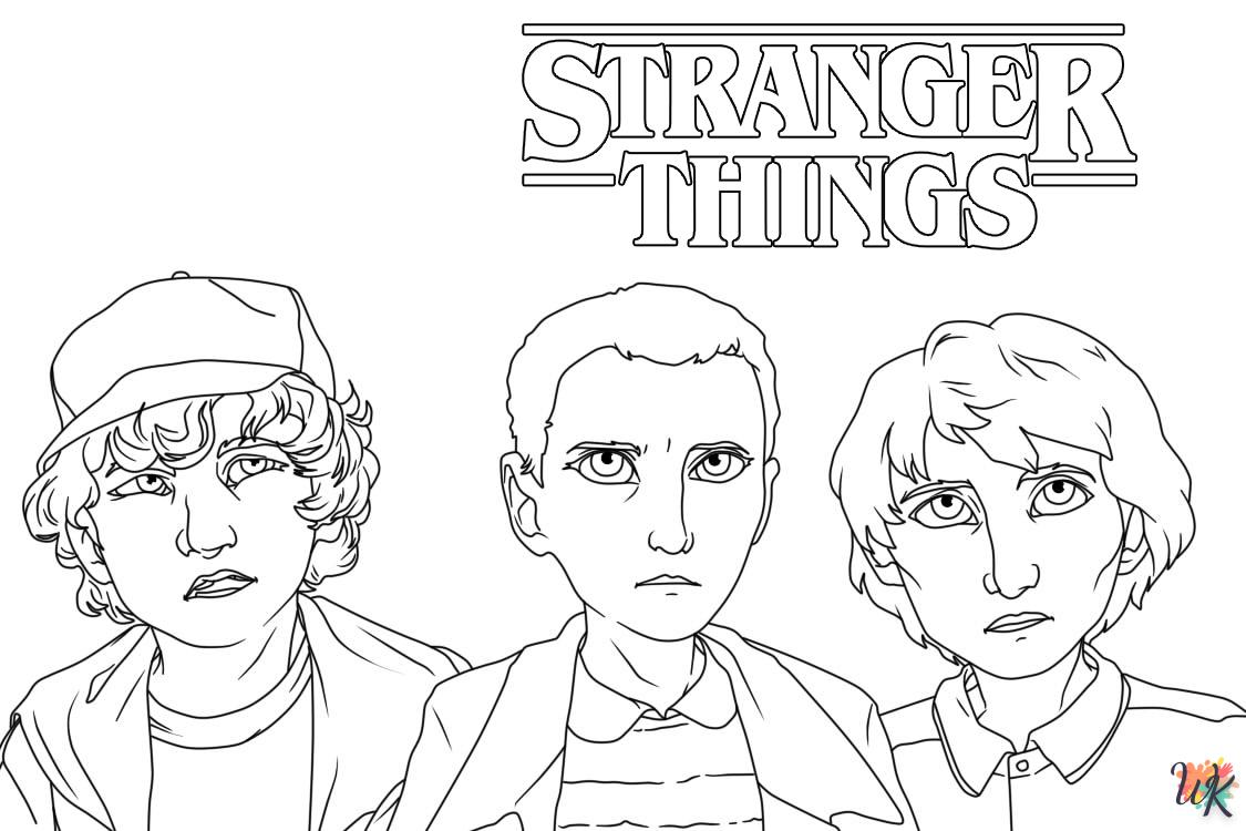 coloriage Stranger Things  de pour enfants