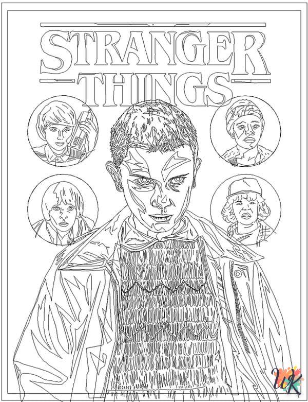 coloriage Stranger Things  pour enfant de 8 ans