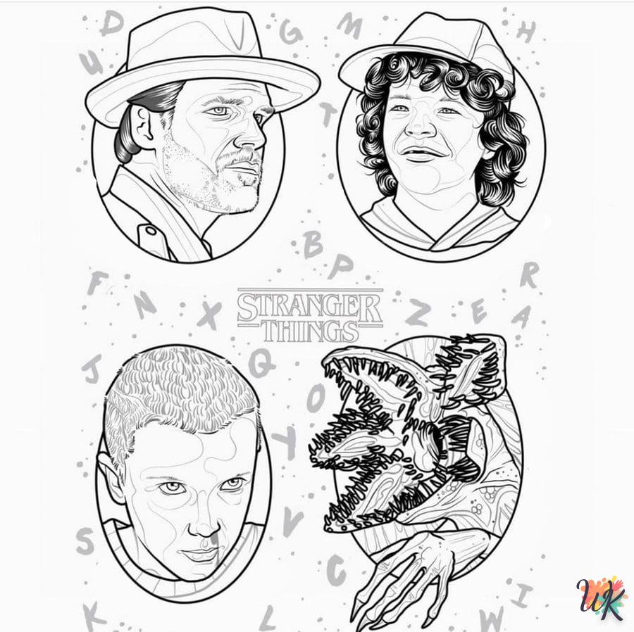 coloriage Stranger Things  à imprimer pour enfant de 10 ans