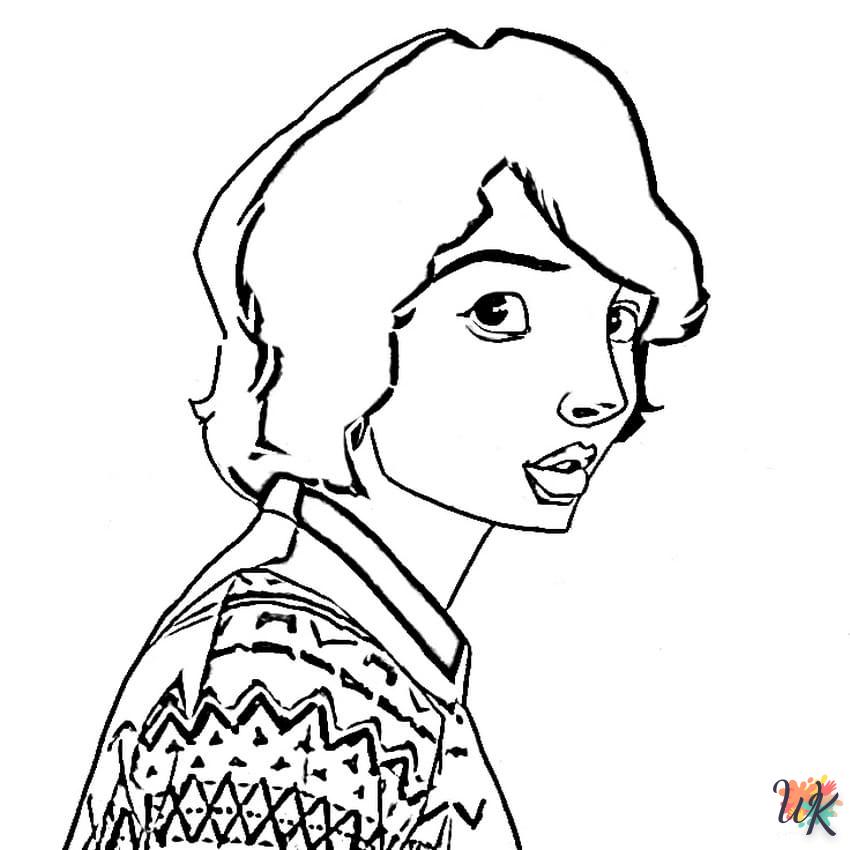 coloriage Stranger Things  à imprimer kawaii