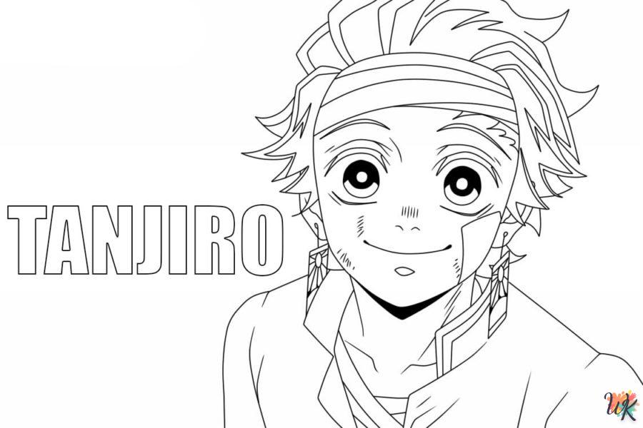 a imprimer coloriage Tanjiro  gratuit