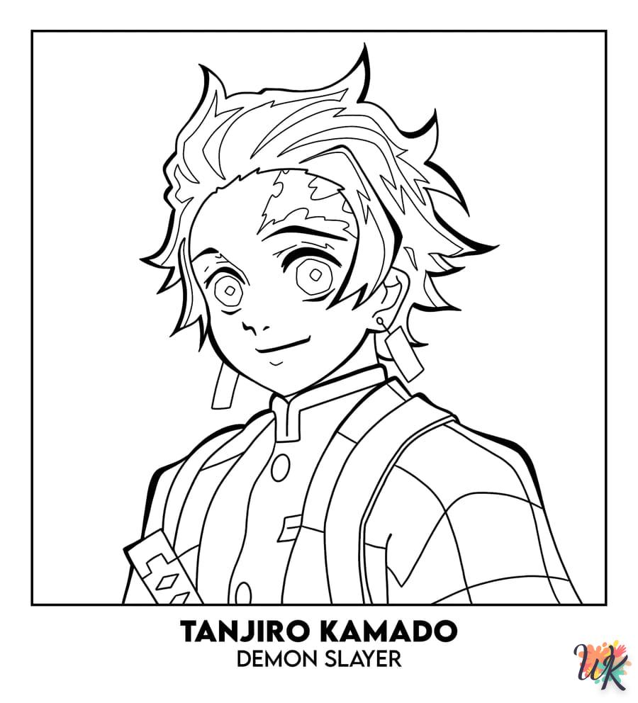 coloriage Tanjiro  à imprimer a4