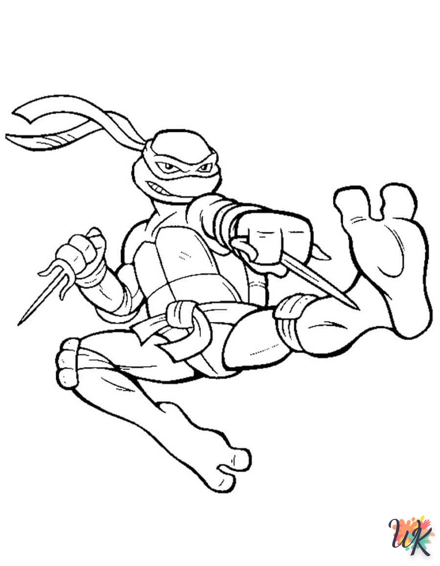 coloriage Tortues Ninja  en ligne gratuit pour 12 ans