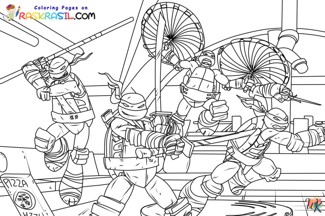 coloriage Tortues Ninja  a dessiner en ligne