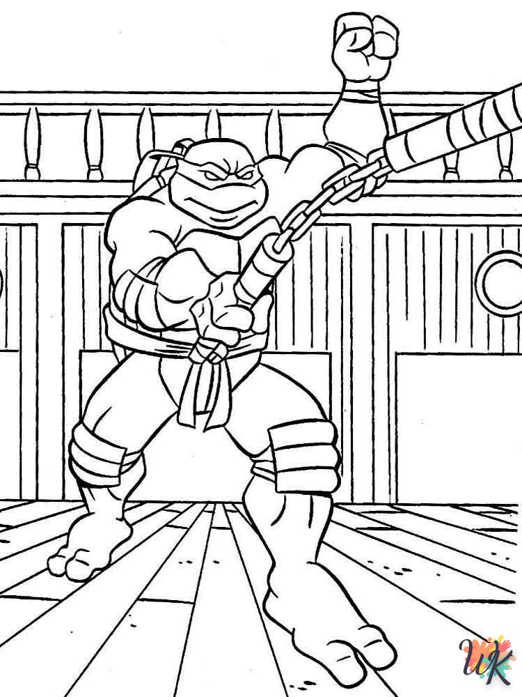 coloriage Tortues Ninja  à imprimer pour enfant de 6 ans