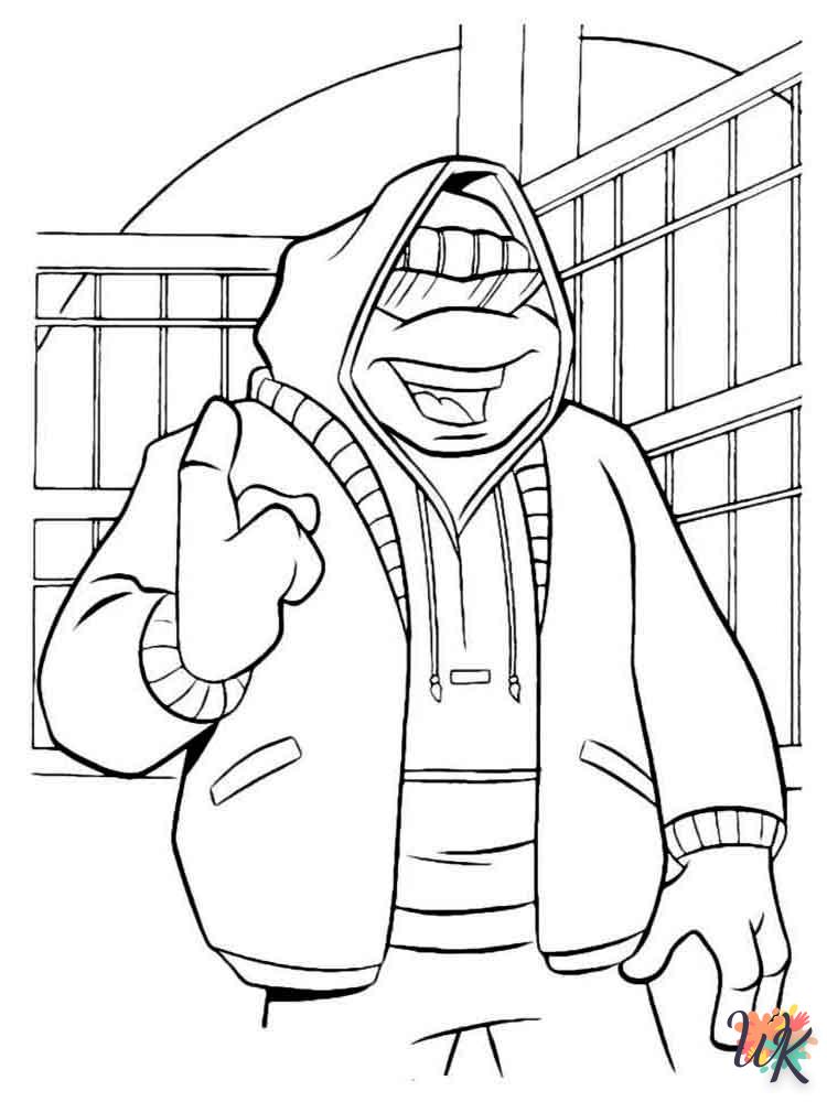 coloriage Tortues Ninja  enfant à imprimer pdf