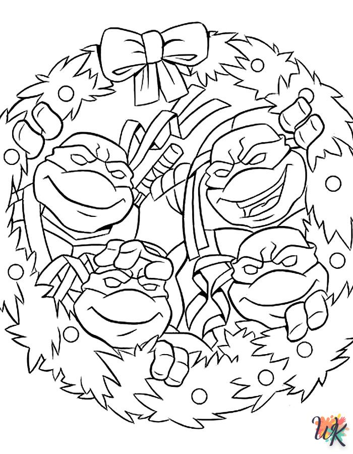 coloriage Tortues Ninja  enfant à imprimer pdf