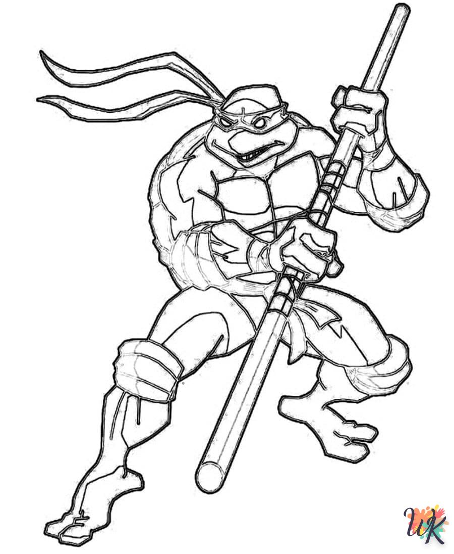 coloriage Tortues Ninja  enfant 3 ans a imprimer