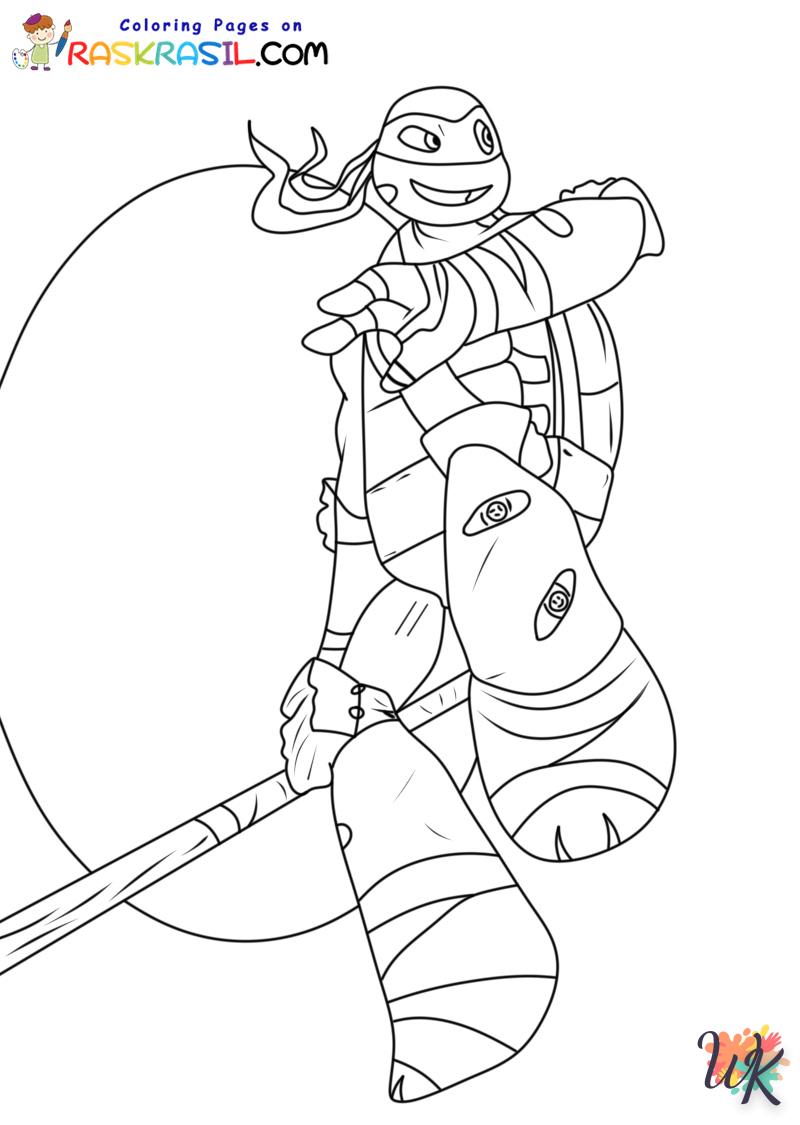 coloriage Tortues Ninja  pour enfant de 4 ans