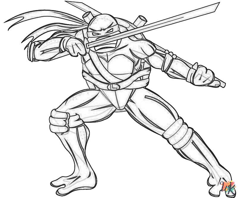 coloriage Tortues Ninja  à imprimer gratuit