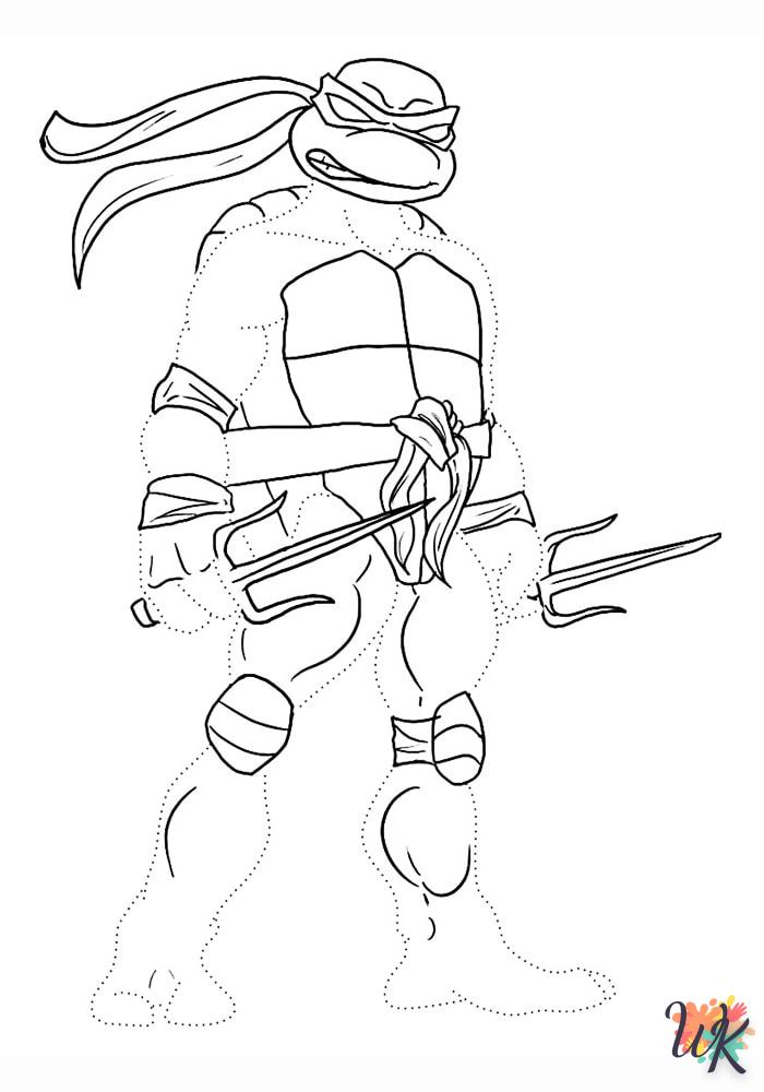 coloriage Tortues Ninja  pour enfant de 4 ans