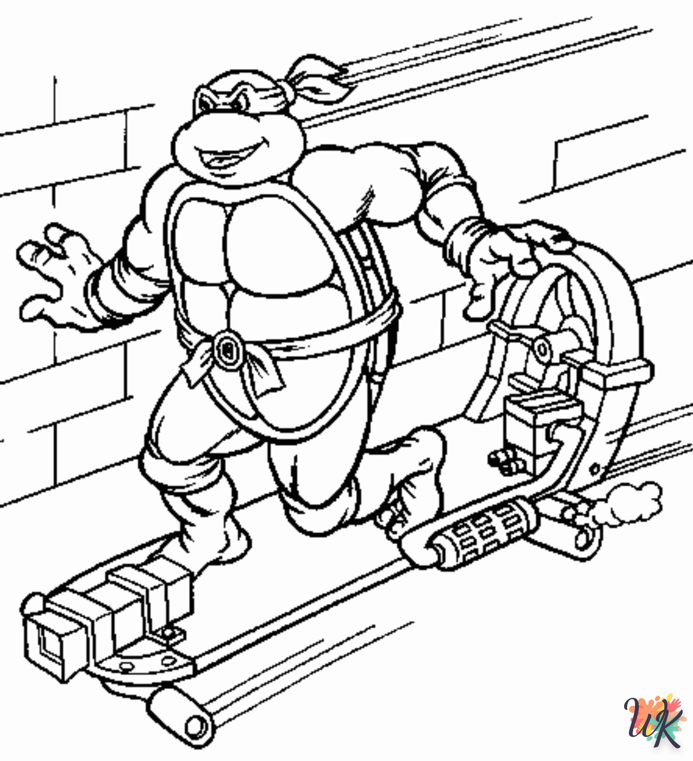 coloriage Tortues Ninja  à imprimer gratuitement