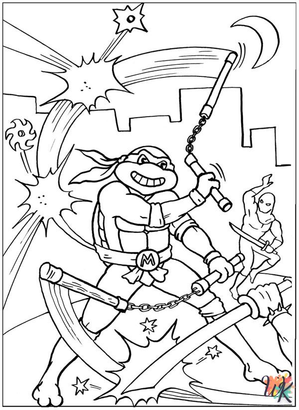 coloriage Tortues Ninja  en ligne pour enfant