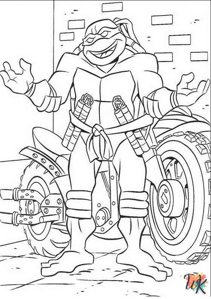 coloriage Tortues Ninja  et apprentissage