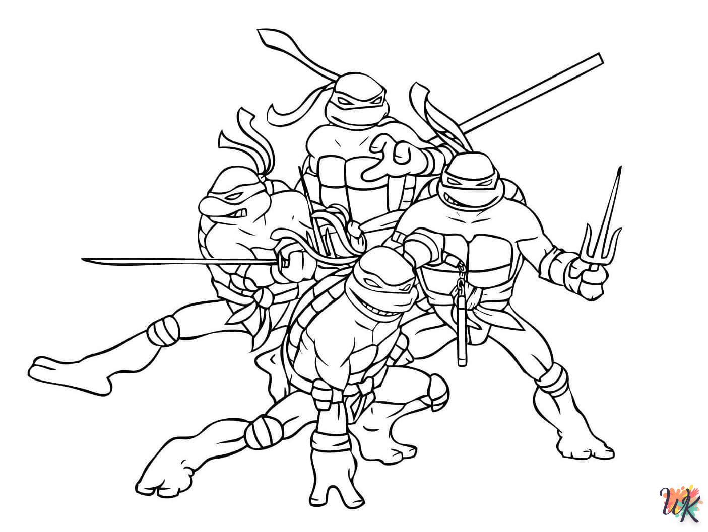 coloriage Tortues Ninja  à imprimer gratuitement