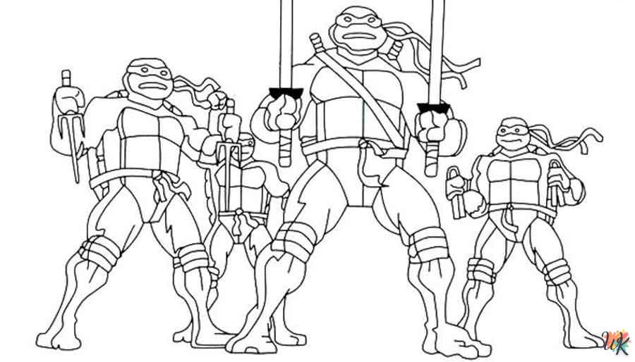 coloriage Tortues Ninja  pour primaire